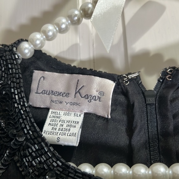 VINTAGE SILK LAURENCE KAZAR NEW YORK SEQUIN DRESS-SIZE SMALL - Picture 4 of 14